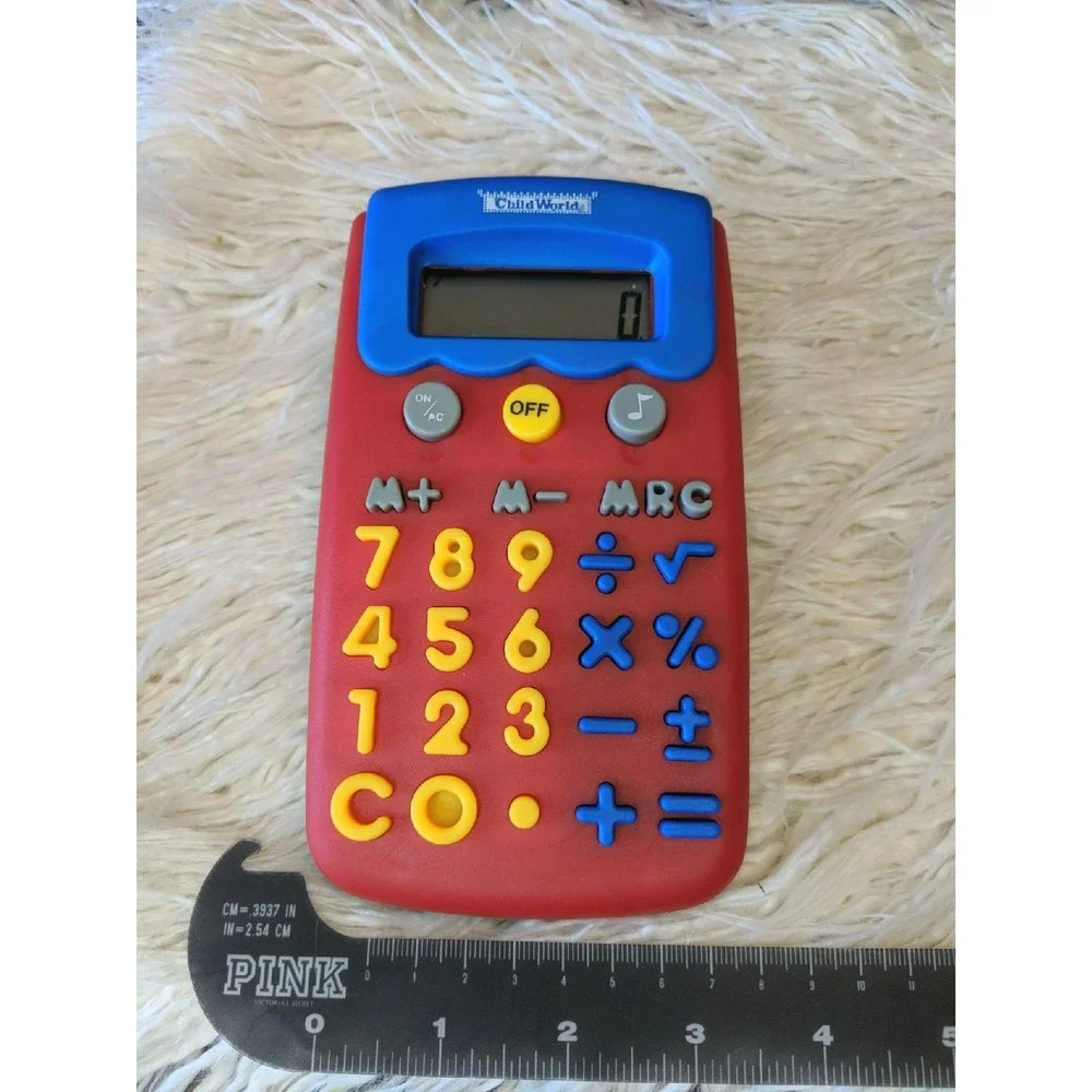 First Calculator Child World vintage1990s works! good cond. batteries not includ